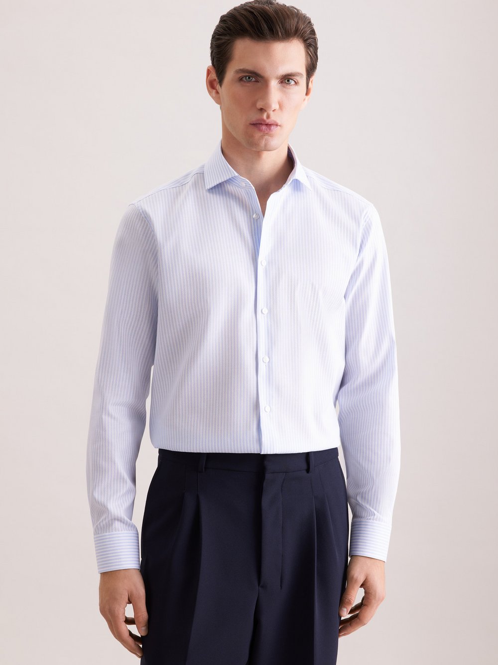 Thumbnail - Seidensticker Business Hemd Herren Regular Fit Baumwolle mehrfarbig gestreift, 42