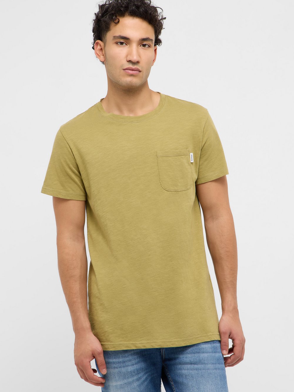 Mustang T-Shirt Herren Baumwolle gelb, XL