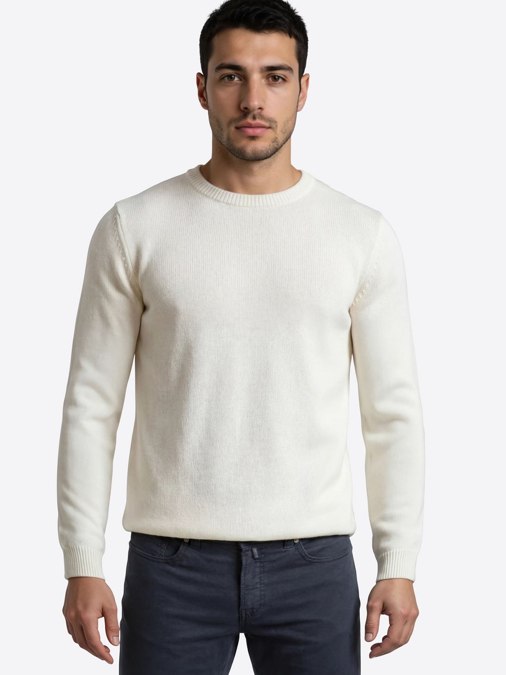 Pierre Cardin Pullover Herren Baumwolle weiß, XXXL