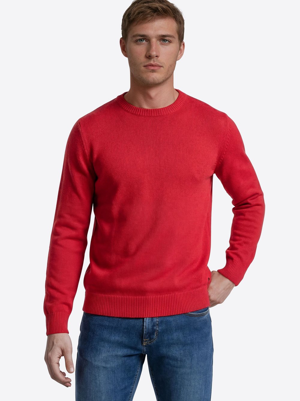 Pierre Cardin Pullover Herren Baumwolle rot, S