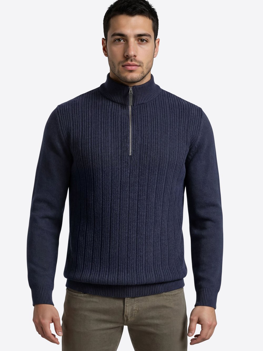 Pierre Cardin Pullover Herren Baumwolle blau, XXXL