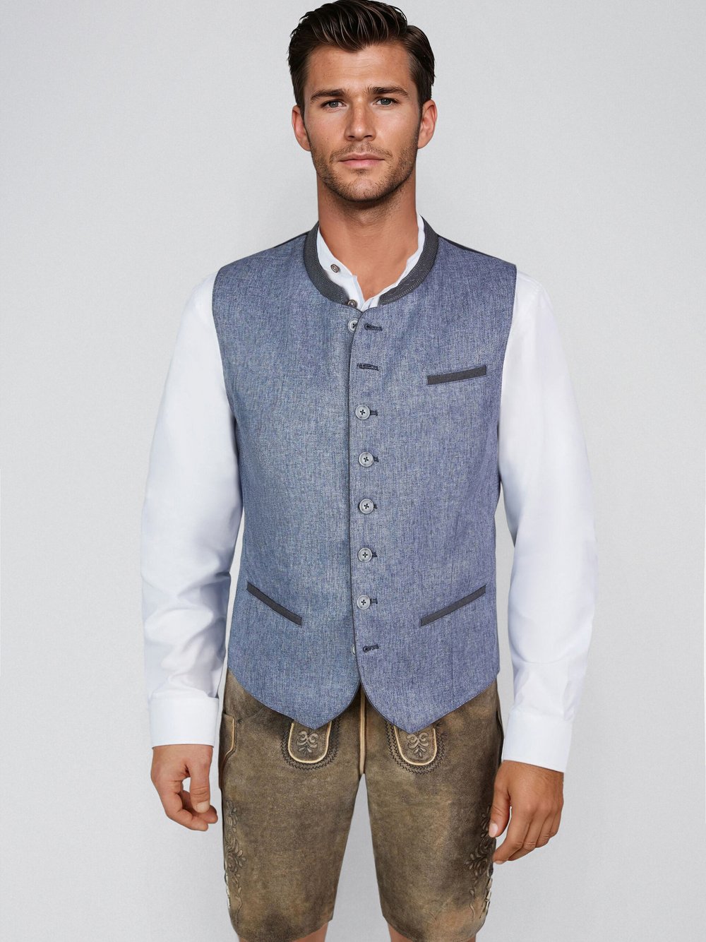 Thumbnail - Spieth & Wenksy Trachtenweste Herren blau, 48