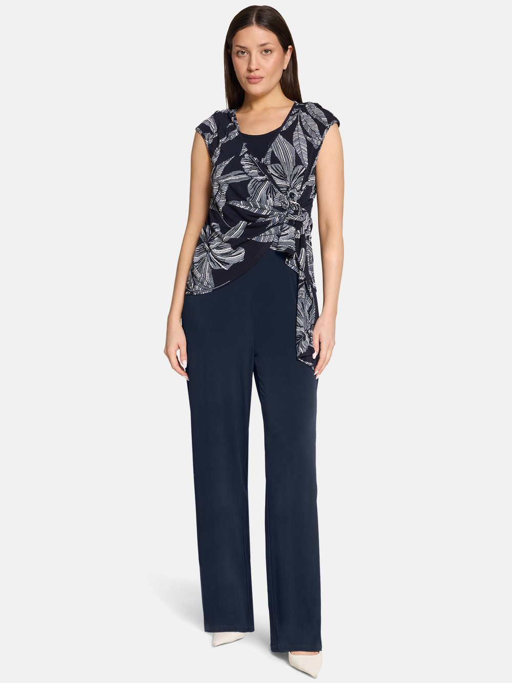 Vera Mont Jumpsuit Damen blau gemustert, 38