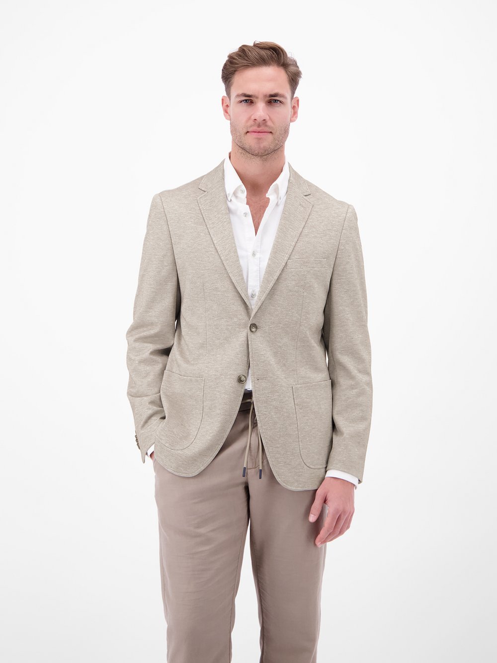 Thumbnail - LERROS Jerseysakko Herren Regular Fit beige, 28