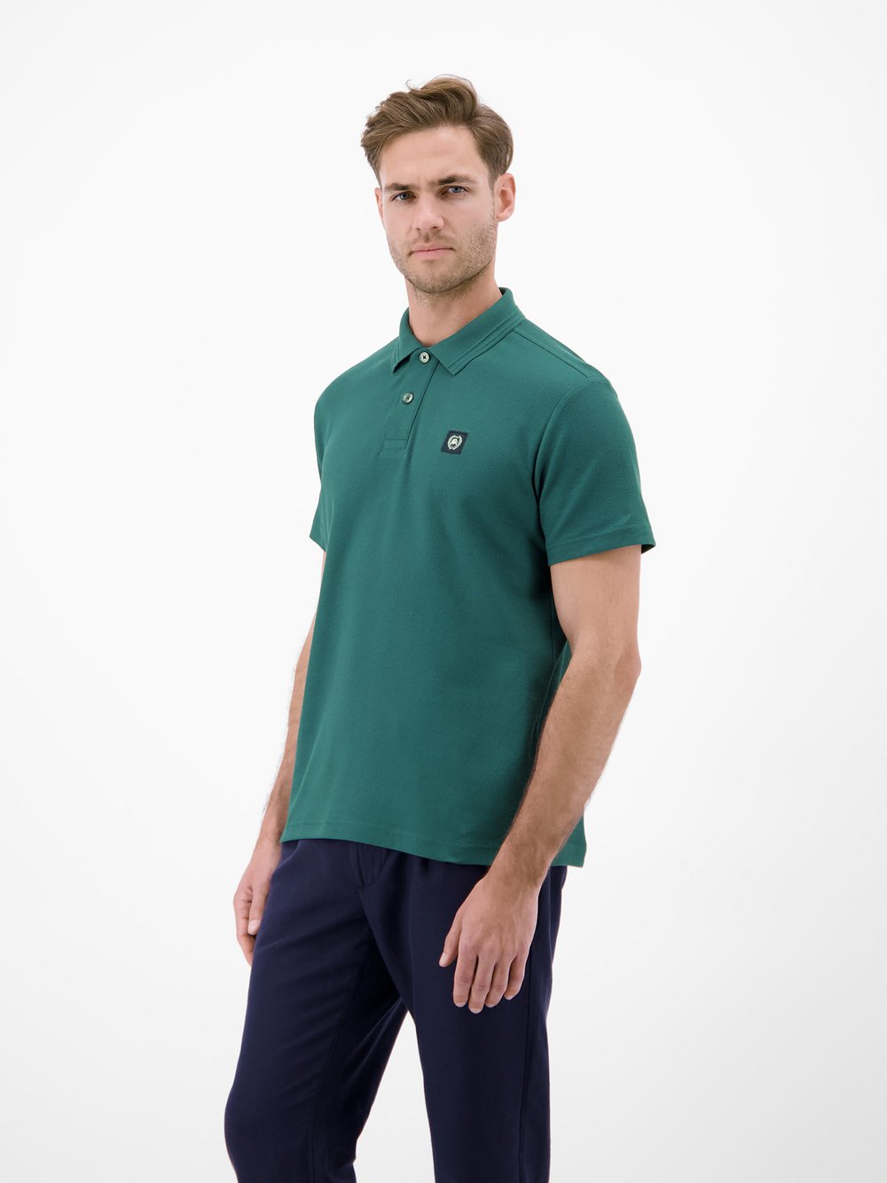 Thumbnail - LERROS Poloshirt Herren Baumwolle grün, S