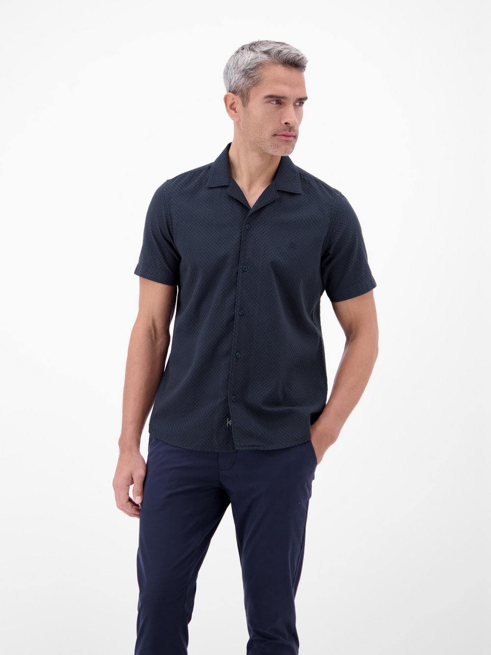 Thumbnail - LERROS Kurzarmhemd Herren Regular Fit Baumwolle blau, XXL