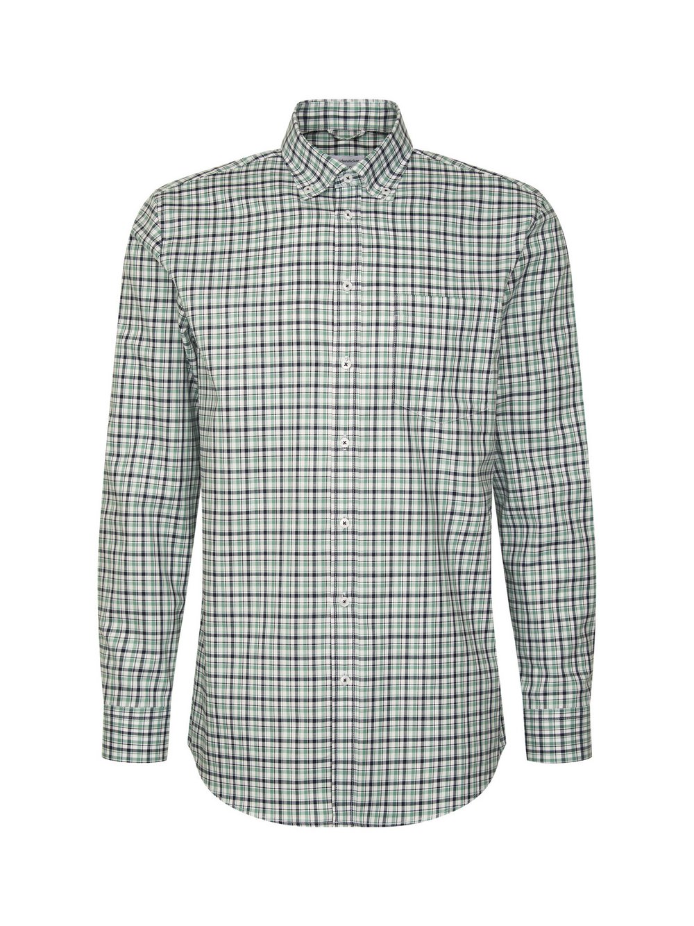Seidensticker Business Hemd Herren Regular Fit Baumwolle grün kariert, 45