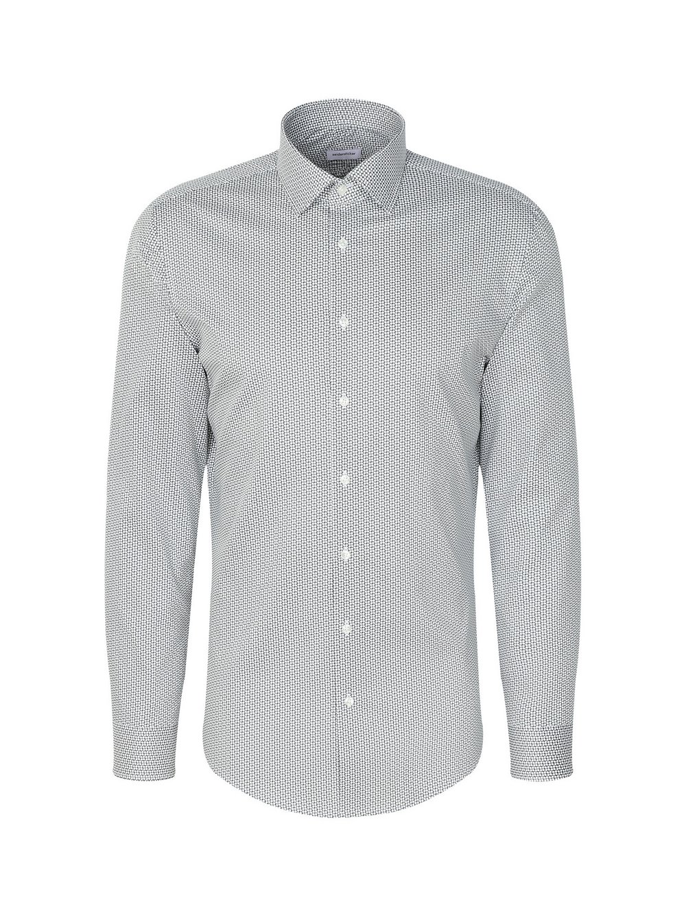 Seidensticker Performance-Hemd Herren Slim Fit Baumwolle grau bedruckt, 38