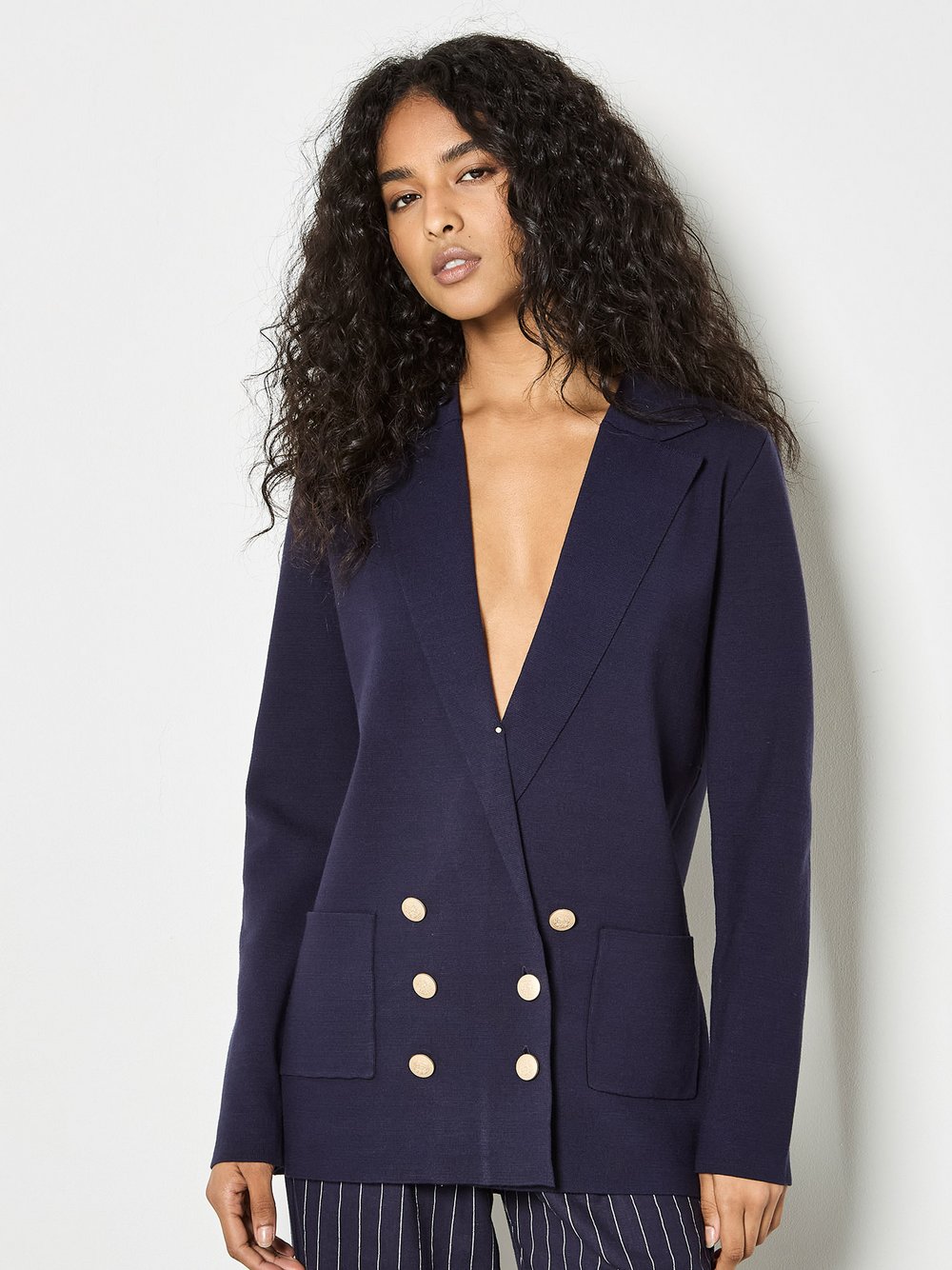 Apricot Jacke Damen Viskose blau, 36