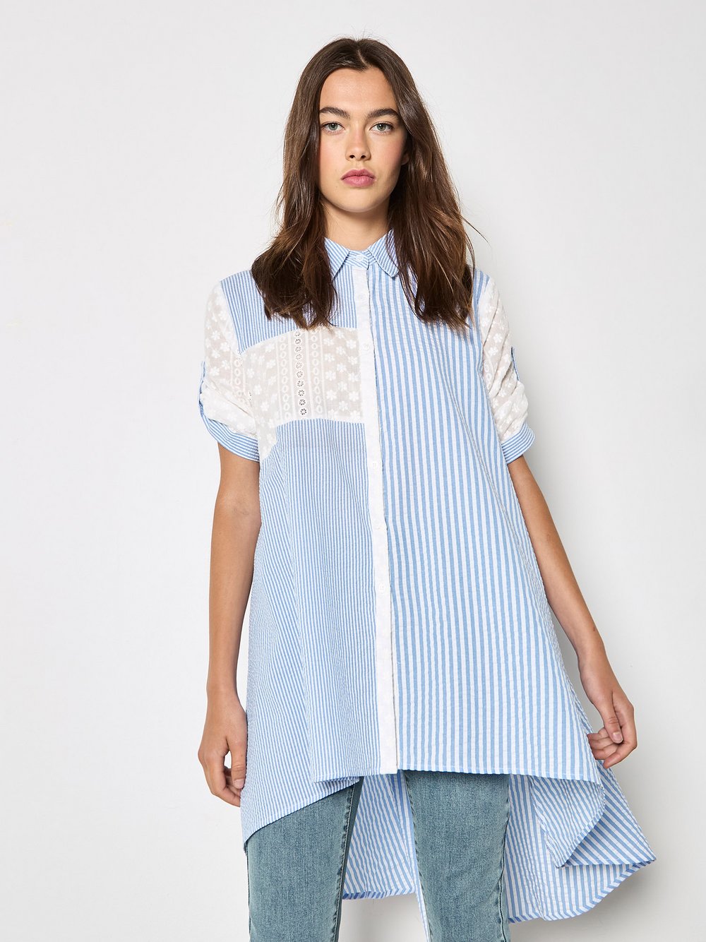 VAN GRAAF Apricot Damen Hellblau Bluse Blau, Größe 36
