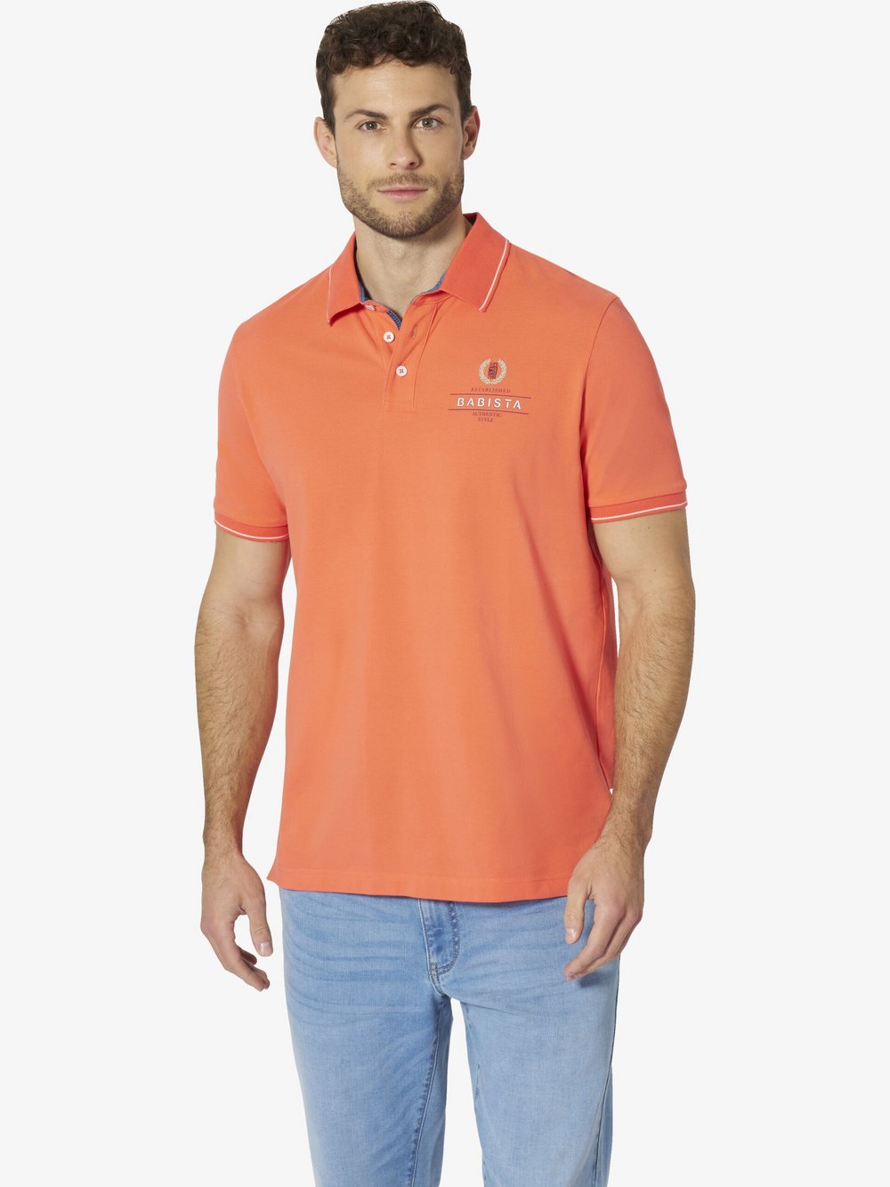 Thumbnail - BABISTA Poloshirt Herren Baumwolle orange, L