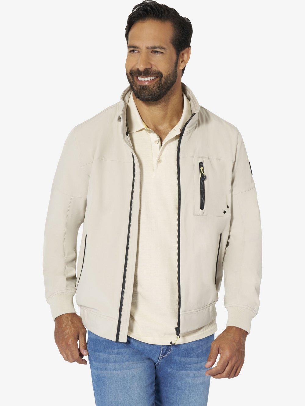 Thumbnail - Jan Vanderstorm Softshelljacke Herren beige, 56