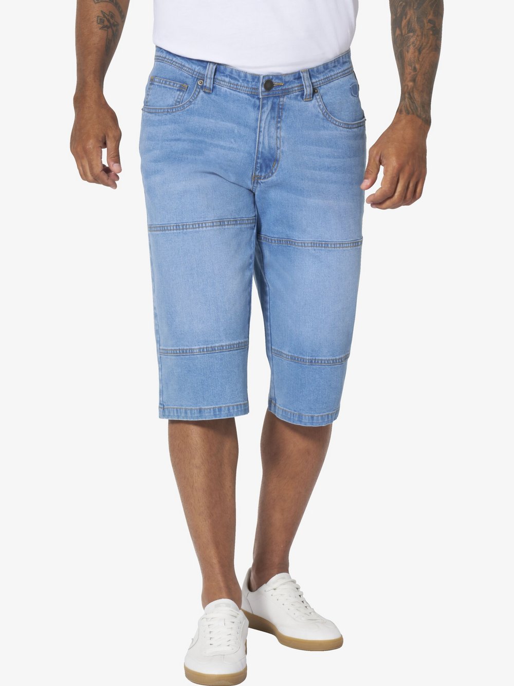 Thumbnail - Jan Vanderstorm Caprihose Herren Baumwolle blau, 56-34