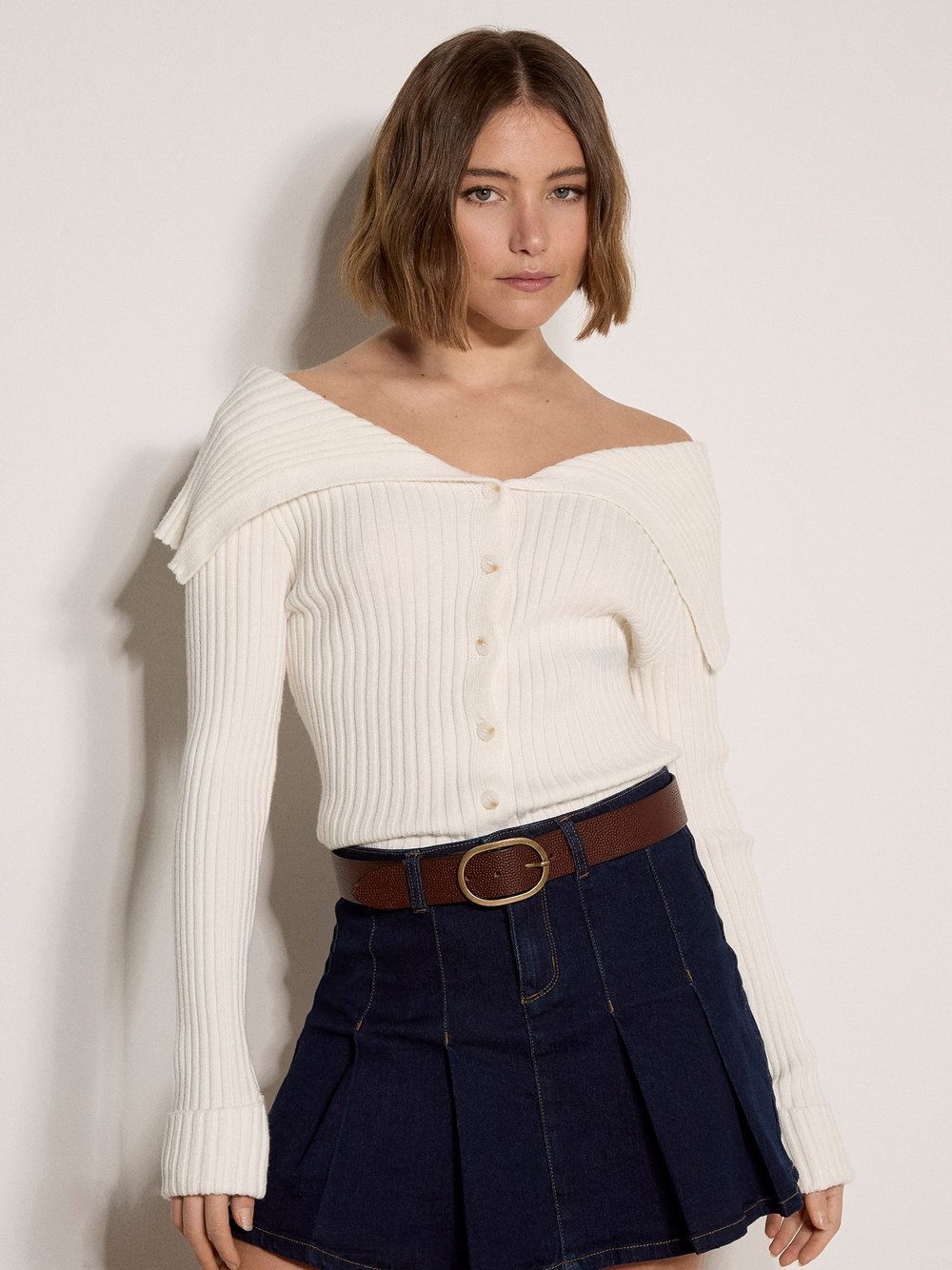 Apricot Strickjacke Damen Viskose beige, 42