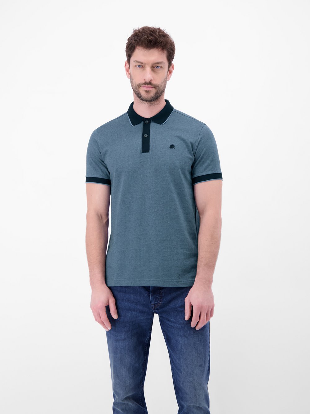 Thumbnail - LERROS Poloshirt Herren Baumwolle blau, M