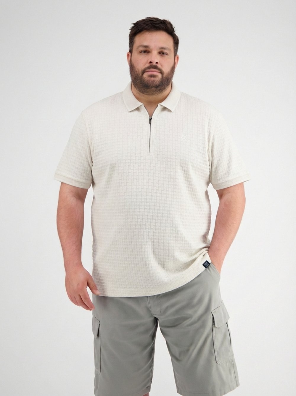 LERROS Poloshirt Herren Baumwolle beige, 5XL