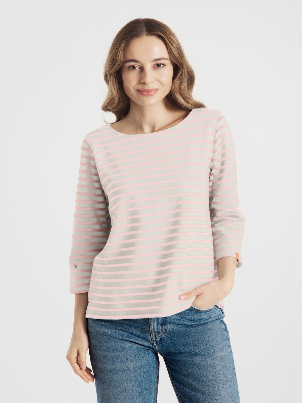 Thumbnail - Frieda & Freddies Shirt Damen Viskose rosa gestreift, 38