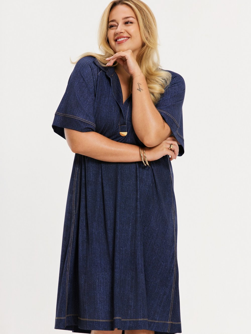 YOEK Kleid Damen blau, 50-52