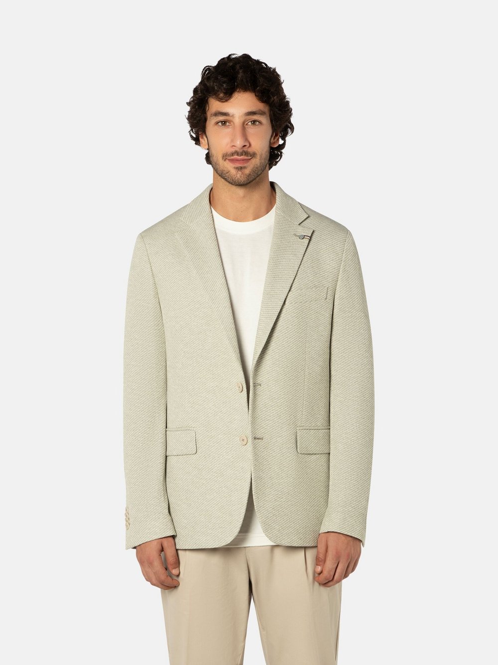 Thumbnail - Benvenuto Sakko Herren Modern Fit Baumwolle beige, 52