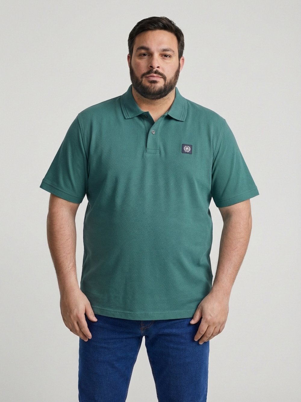 LERROS Poloshirt Herren Baumwolle grün, 5XL