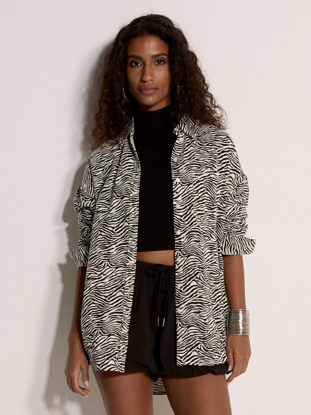 Apricot Bluse Damen Baumwolle schwarz, 40