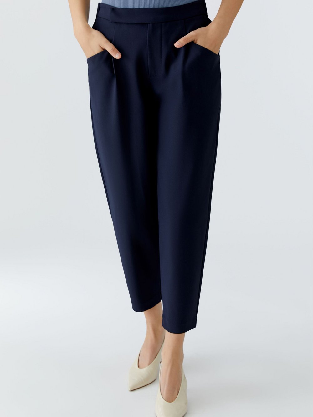 Oui Hose Damen blau, 42