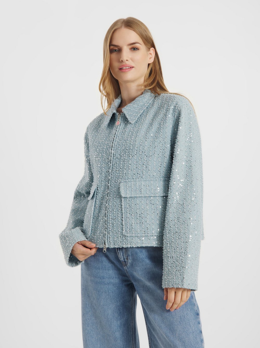 Thumbnail - Frieda & Freddies Übergangsjacke Damen Baumwolle blau, 38
