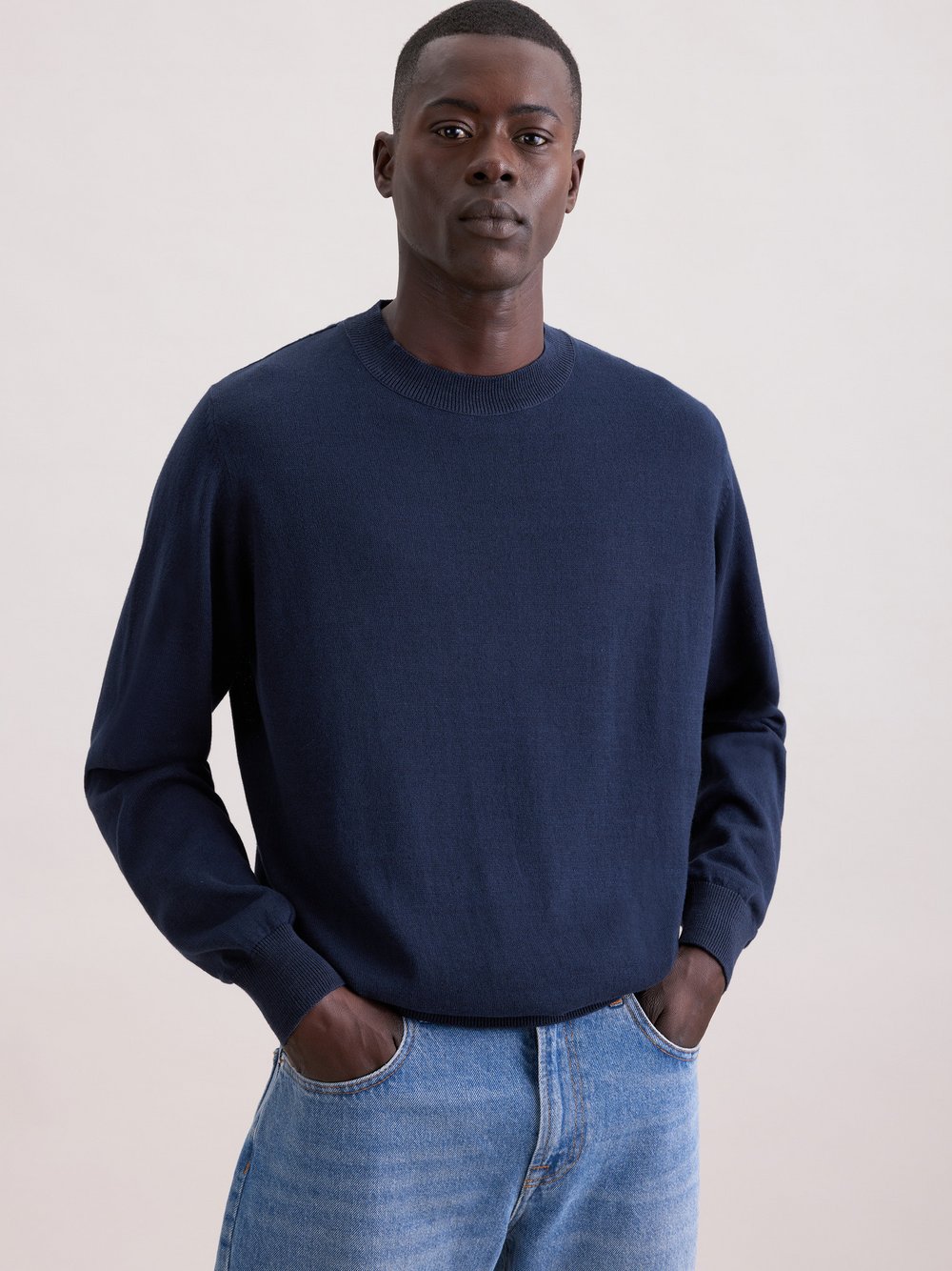 Seidensticker Pullover Herren Baumwolle blau, XXXL