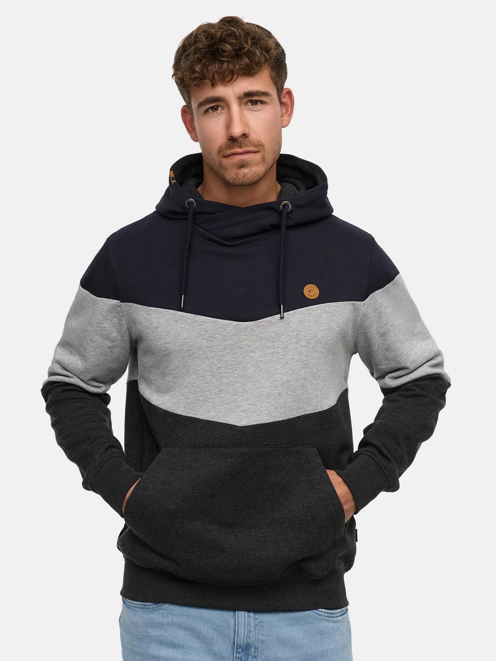 VAN GRAAF Indicode Herren Marine Kapuzenpullover Baumwolle Blau, Extra Groß