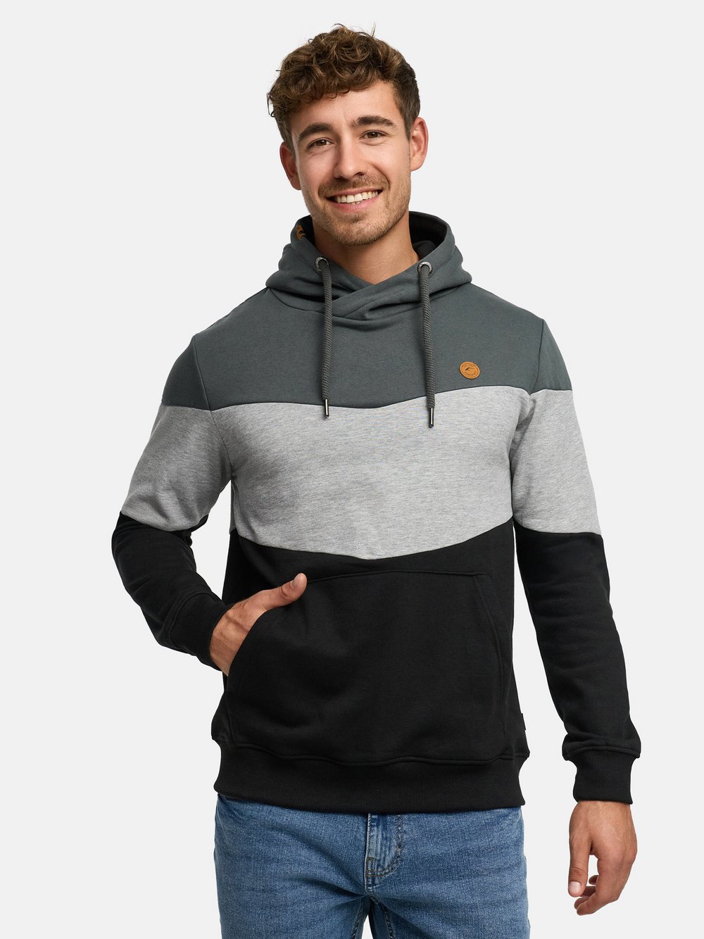 VAN GRAAF Indicode Herren Grün Kapuzenpullover Baumwolle Groß