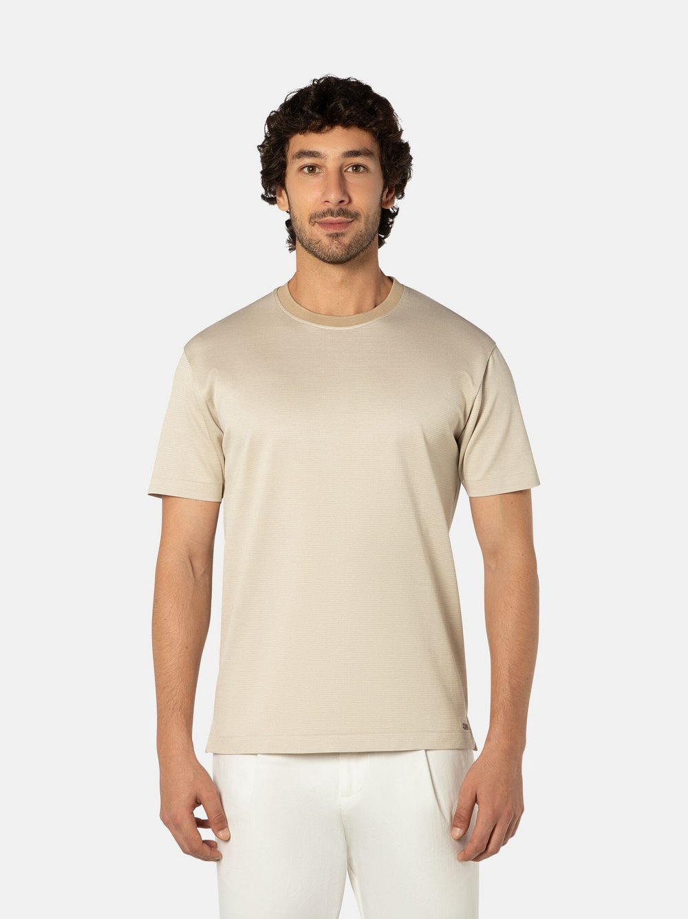 Benvenuto T-Shirt Herren Baumwolle beige, M