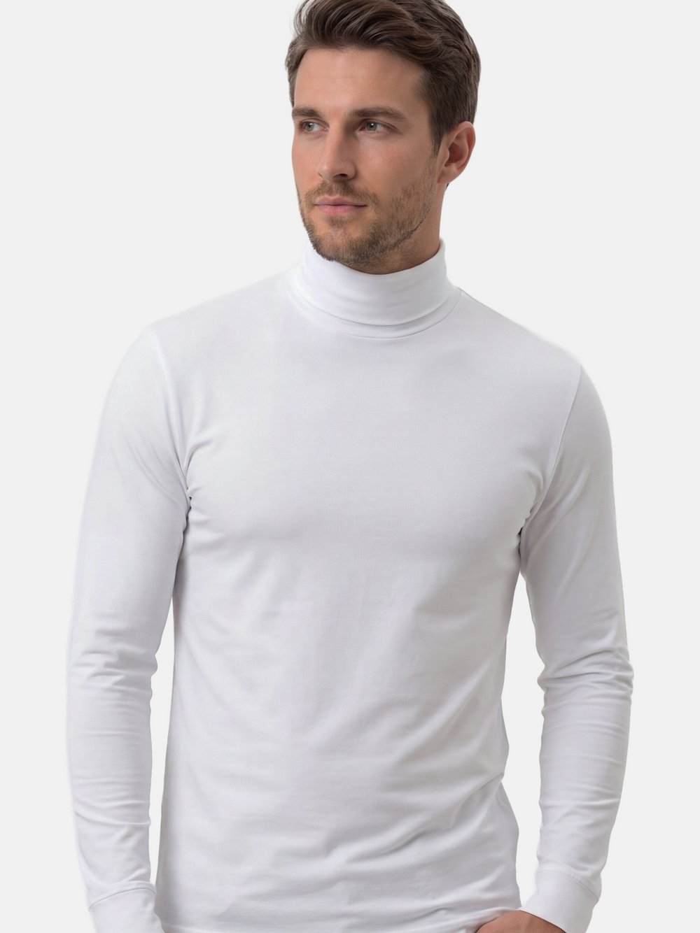 Thumbnail - Ragman Rollkragenshirt Herren Baumwolle mehrfarbig, XXXL