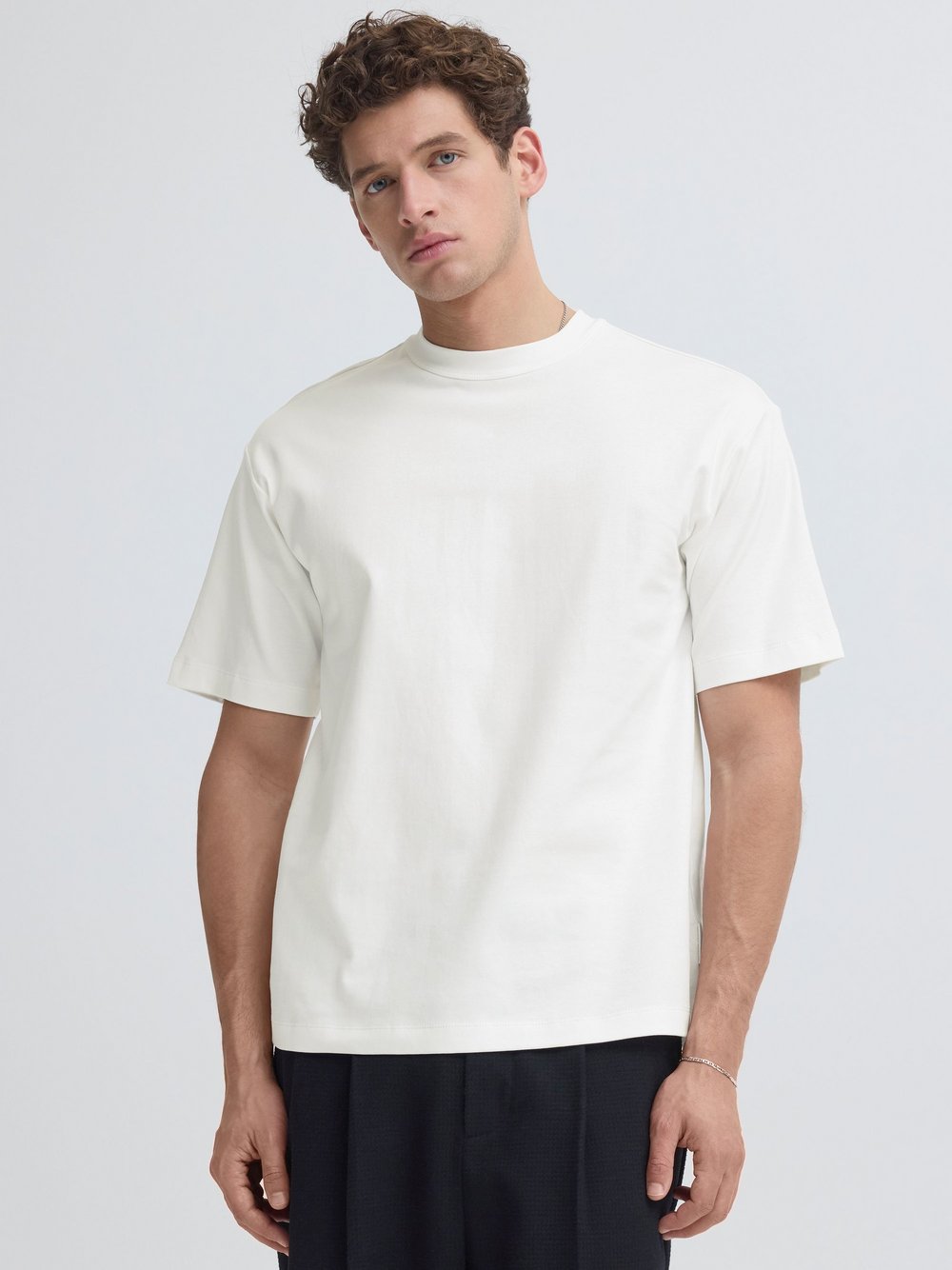 CASUAL FRIDAY Rundhalsshirt Herren Baumwolle weiß, XL