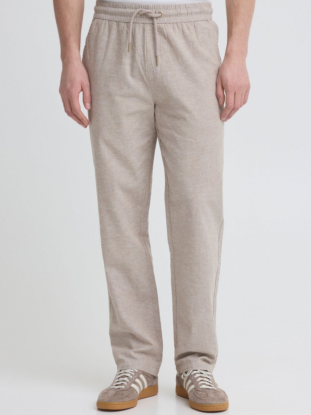 Thumbnail - BLEND Leinenhose Herren Baumwolle beige meliert, S