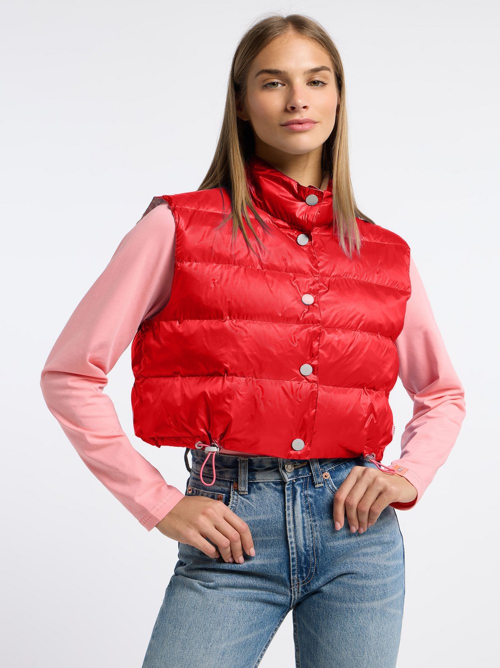 Thumbnail - Frieda & Freddies Wendeweste Damen rot, 38