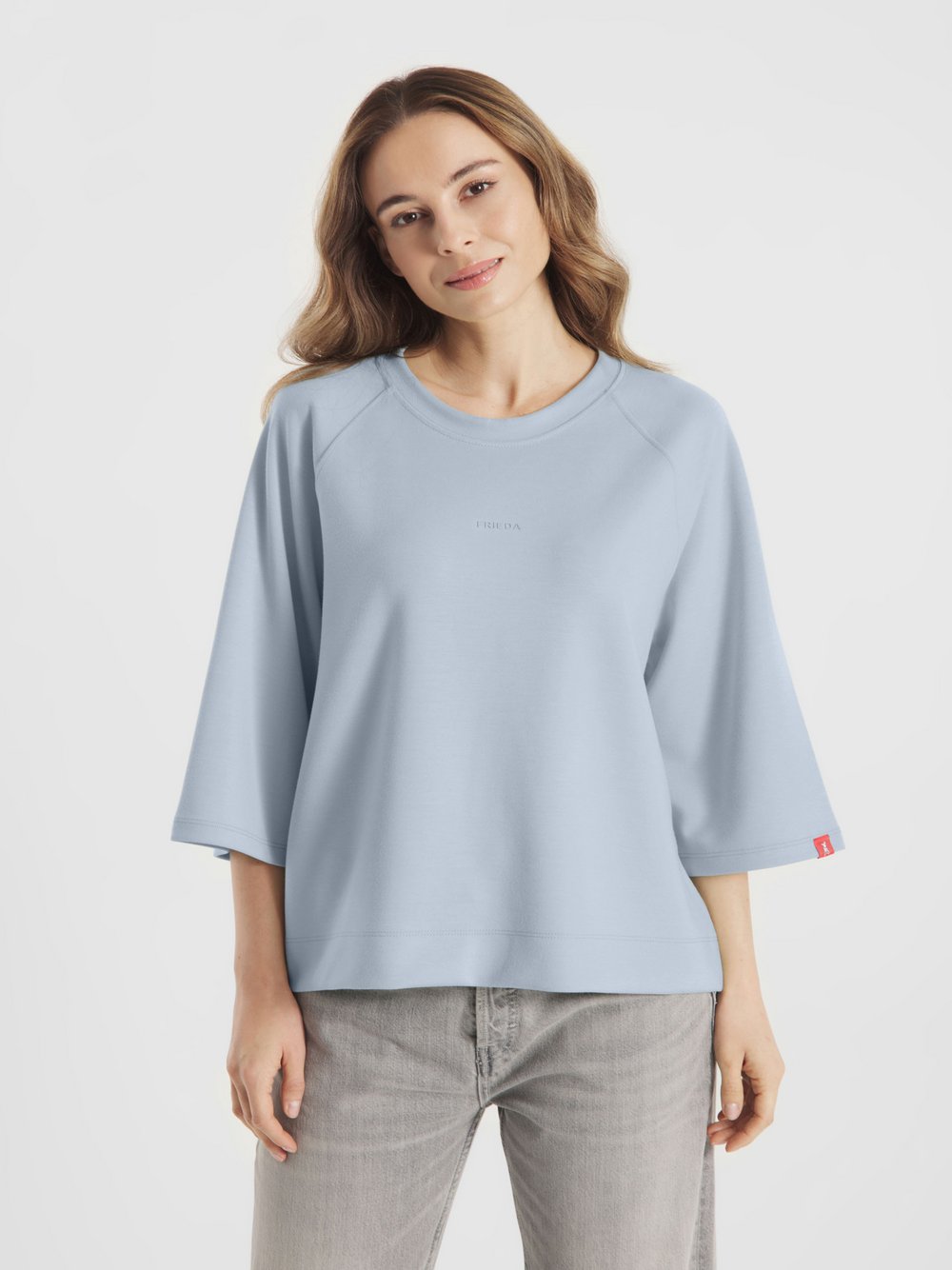 Thumbnail - Frieda & Freddies Sweatshirt Damen Modal blau, 38