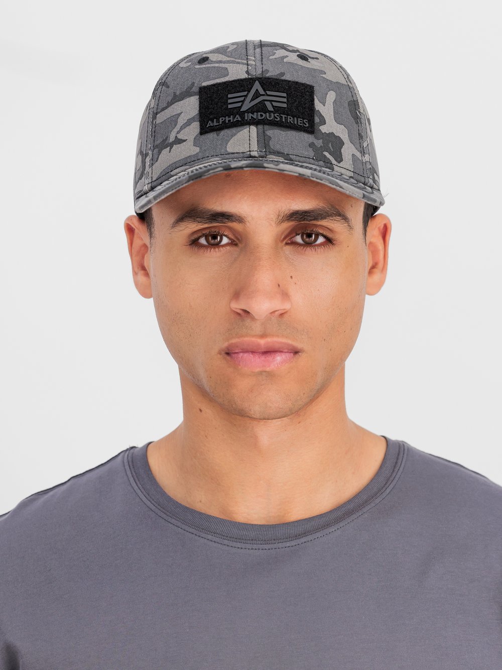 Alpha Industries Kopfbedeckung Herren Baumwolle schwarz gemustert, ONE SIZE