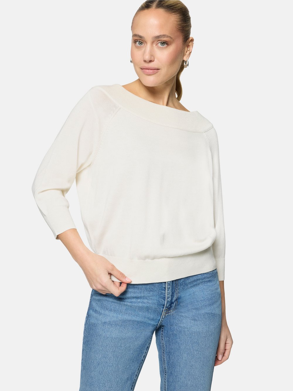 zero Strickpullover Damen Viskose weiß, 36