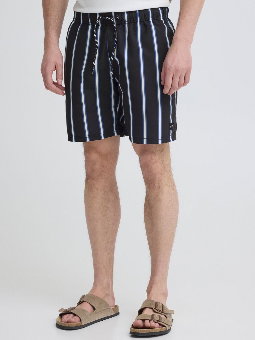 BLEND Shorts Herren schwarz gestreift, XXXL
