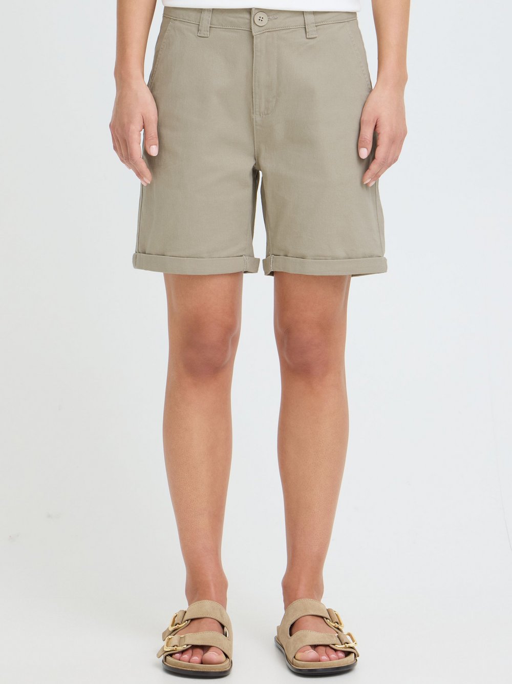 VAN GRAAF Oxmo Damen Beige Chinoshorts Baumwolle Größe 34