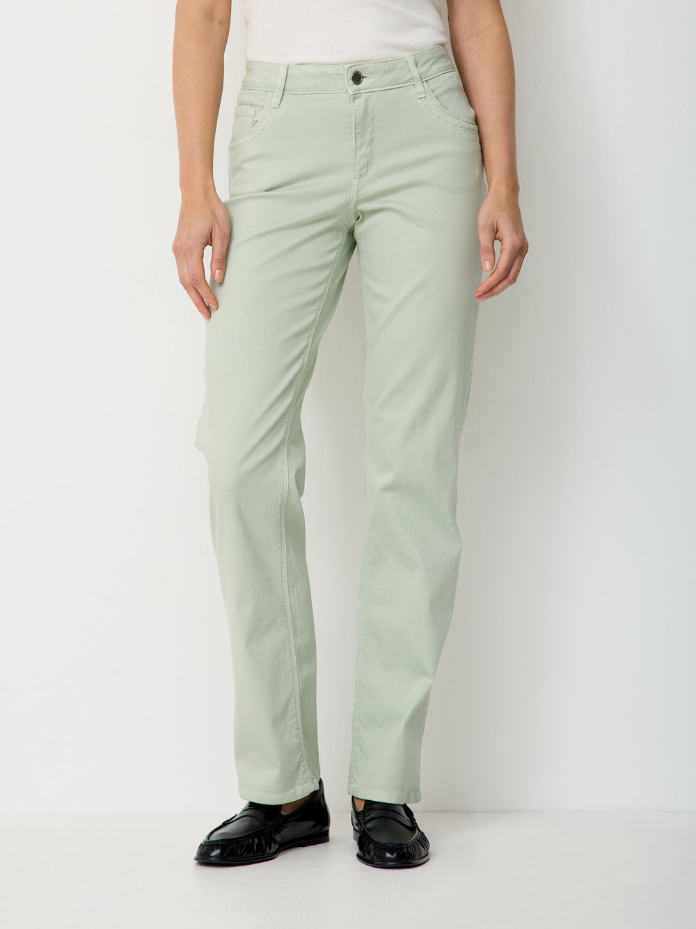 Paddock`s 5-Pocket Jeans Damen Baumwolle grün, 44-32