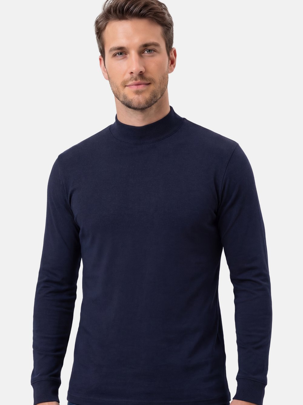 Thumbnail - Ragman Langarmshirt Herren Baumwolle blau, S