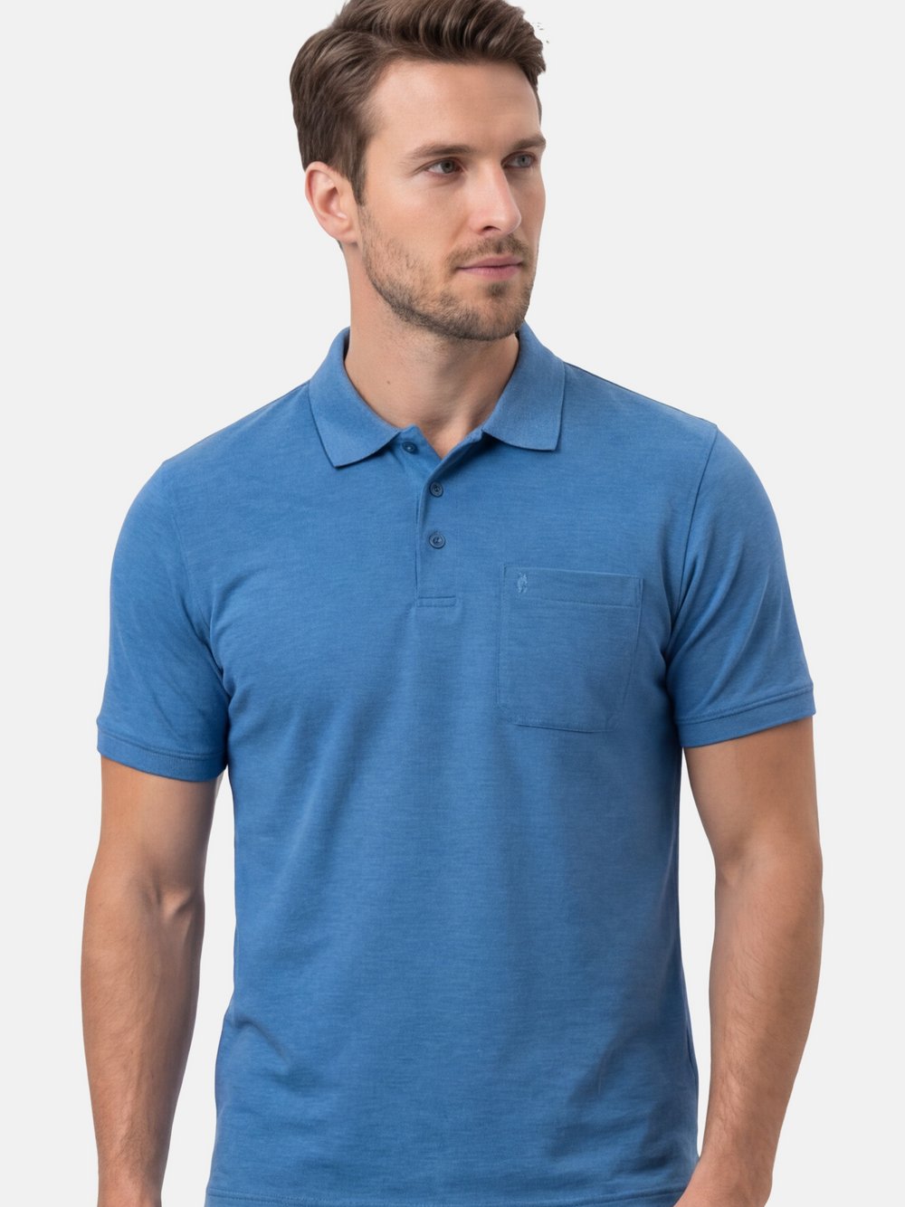 Thumbnail - Ragman Poloshirt Herren Baumwolle mehrfarbig, XXL