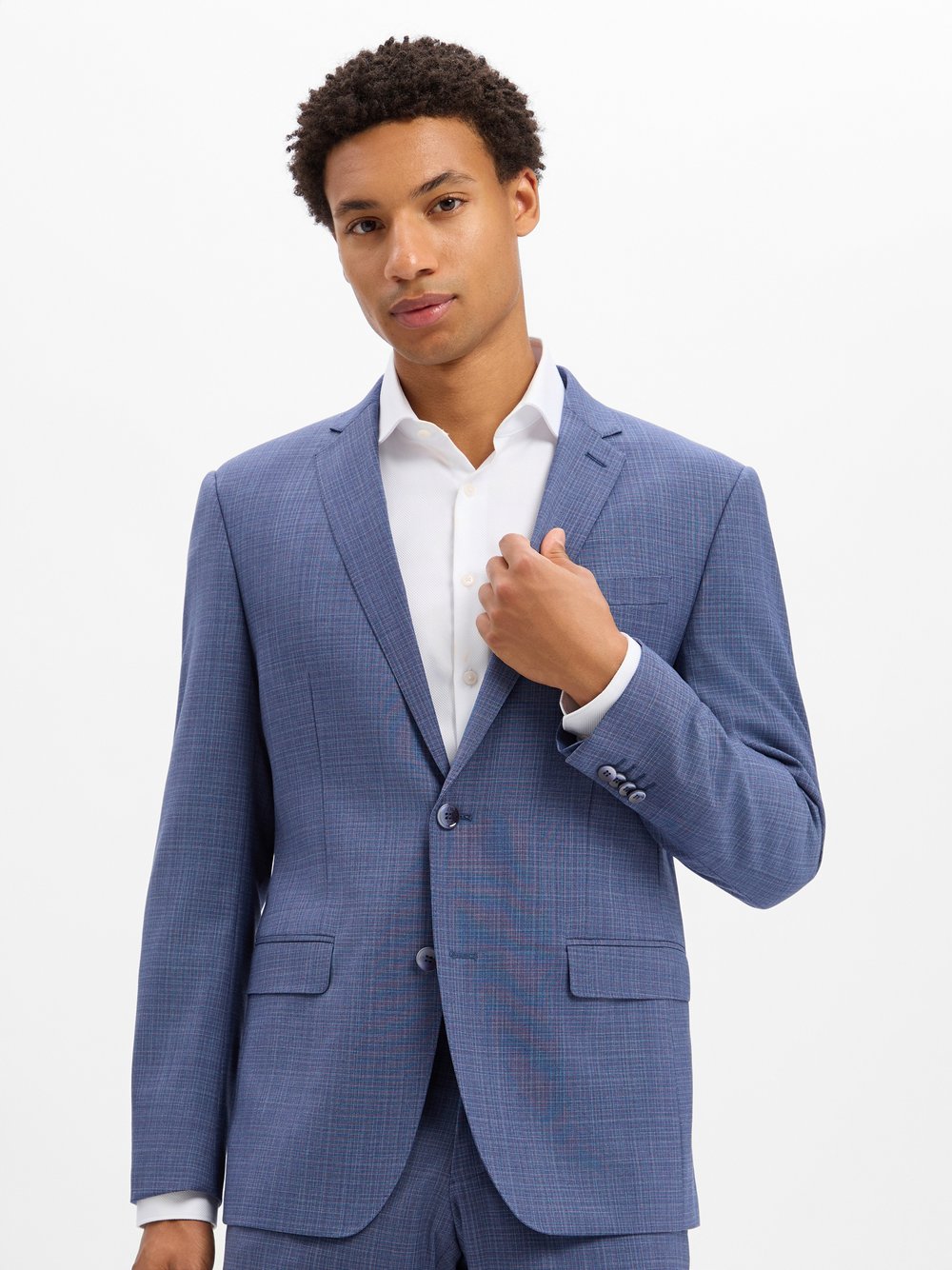 Hechter Paris Baukasten-Sakko mit Schurwolle Herren Regular Fit Schurwolle indigo, 60