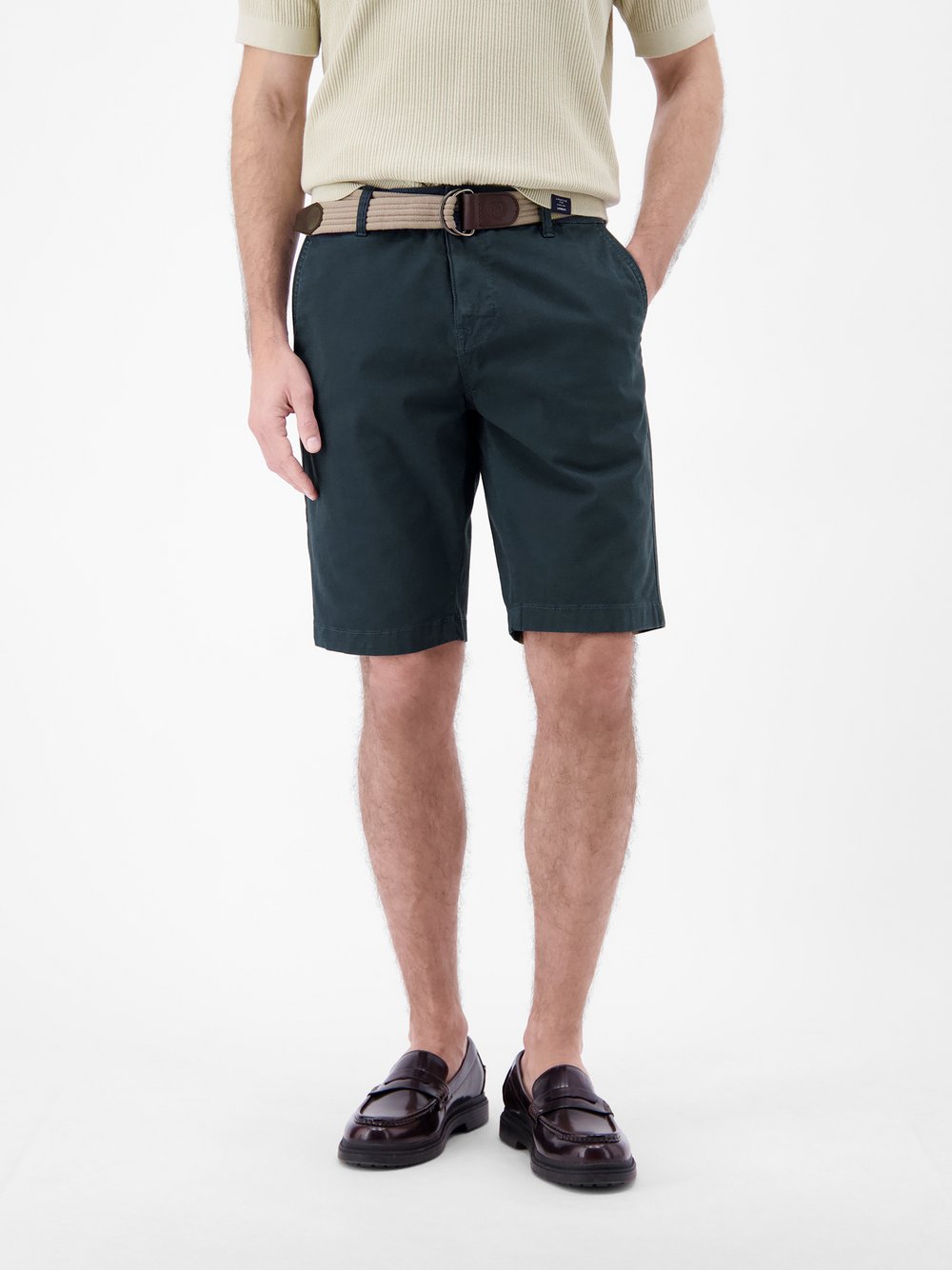 LERROS Chinoshorts Herren Baumwolle blau, 36
