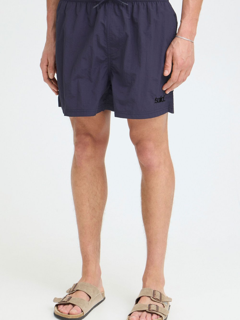 Solid Badeshorts Herren blau, L