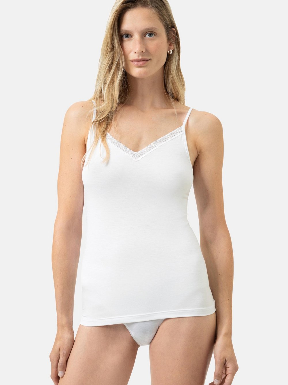 Thumbnail - Mey Spaghetti Top Damen Modal weiß, XS