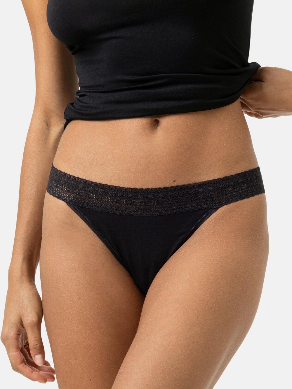 Mey String Damen Modal schwarz, XL