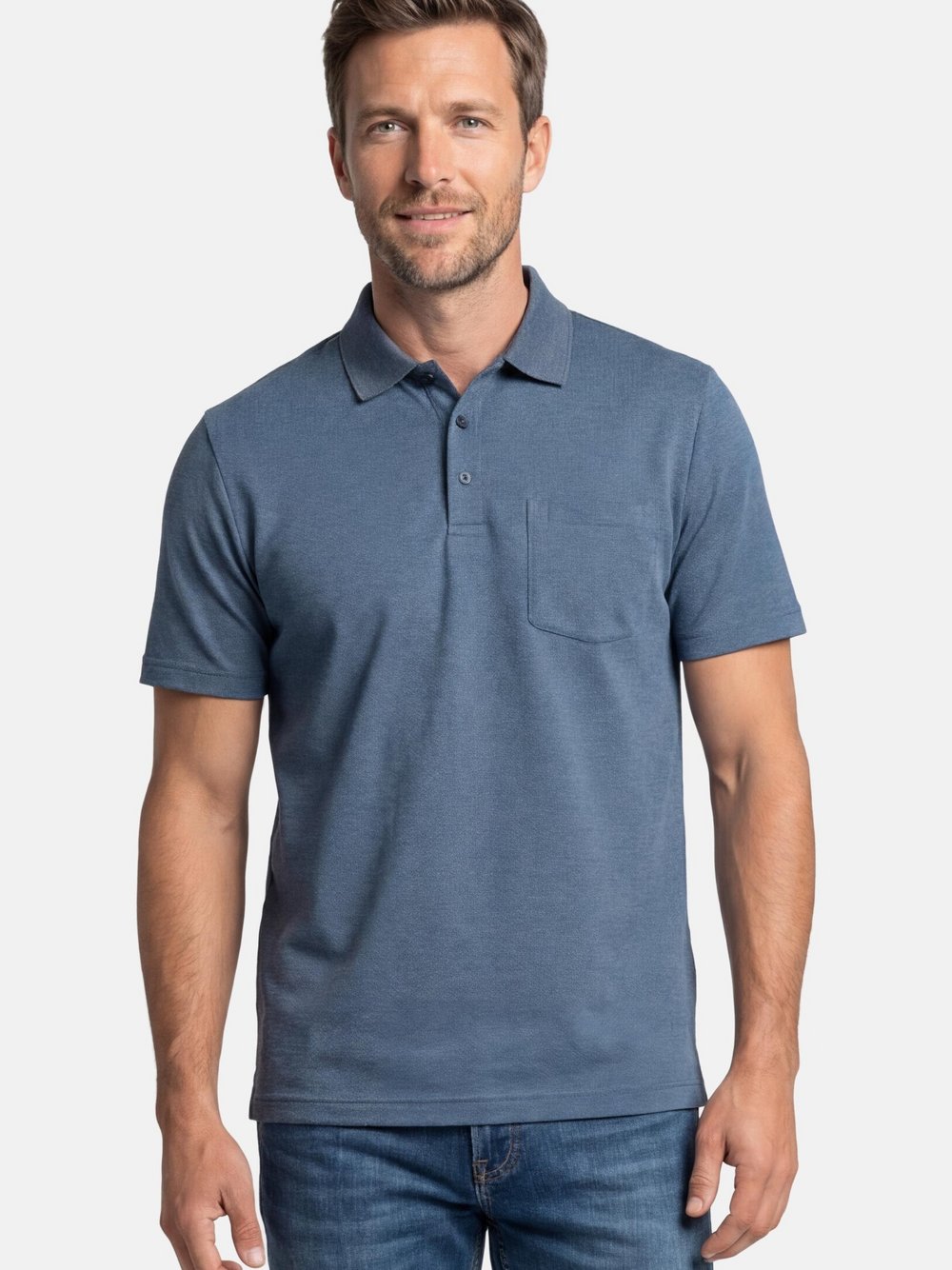 Thumbnail - Ragman Poloshirt Herren Baumwolle beige, L