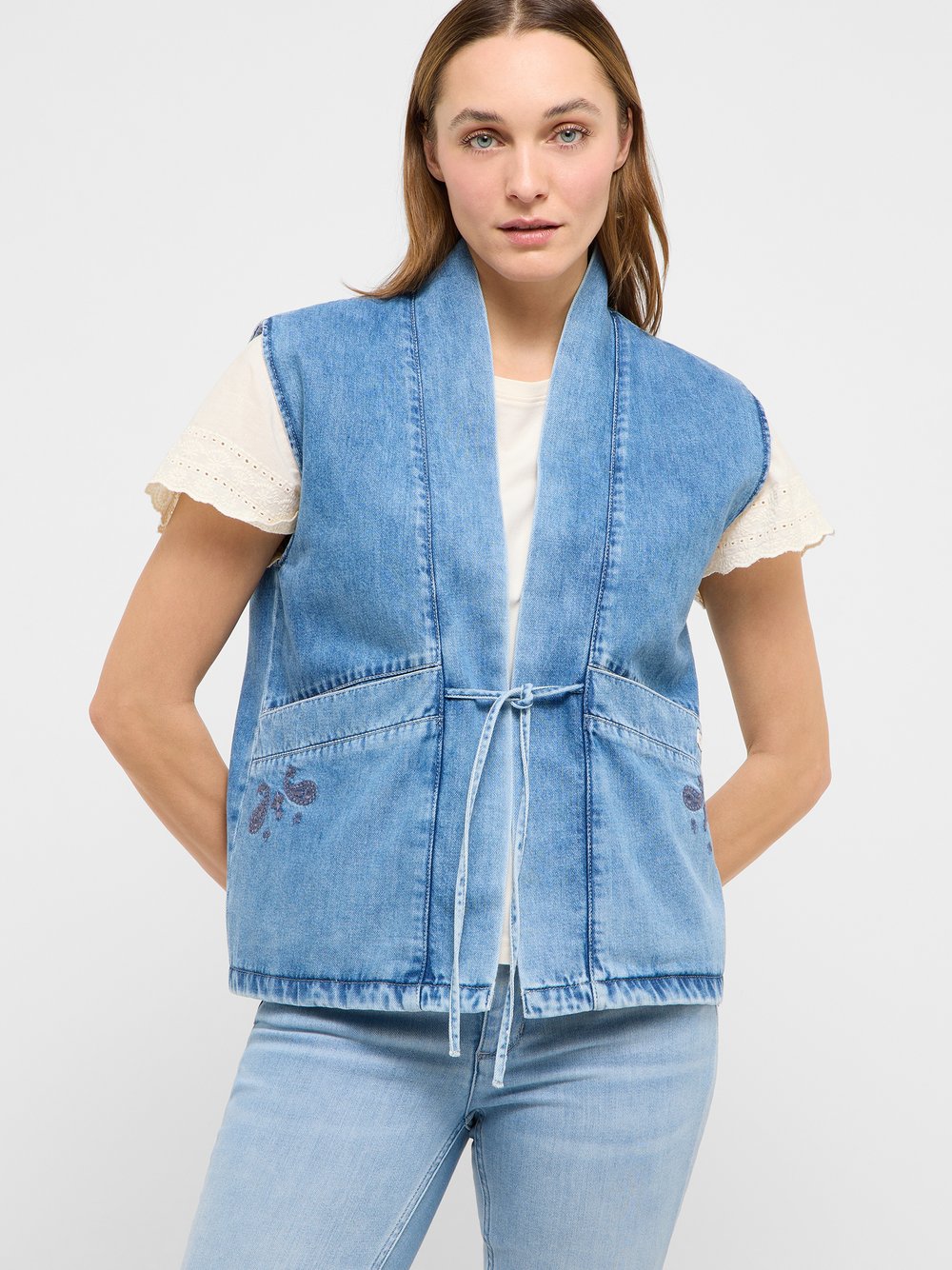 Mustang Jeansjacke Damen Baumwolle blau, L